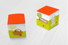 Konijntje met fruitmand Konijntje met fruitmand
